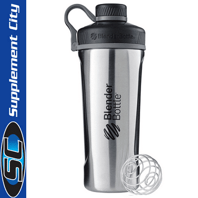 Blender Bottle Radian Stainless Steel Silver Shaker