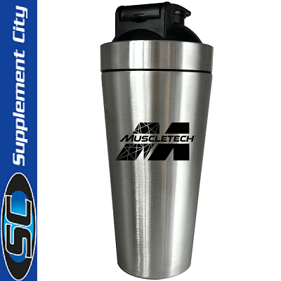 Muscletech Stainless Steel Silver Shaker